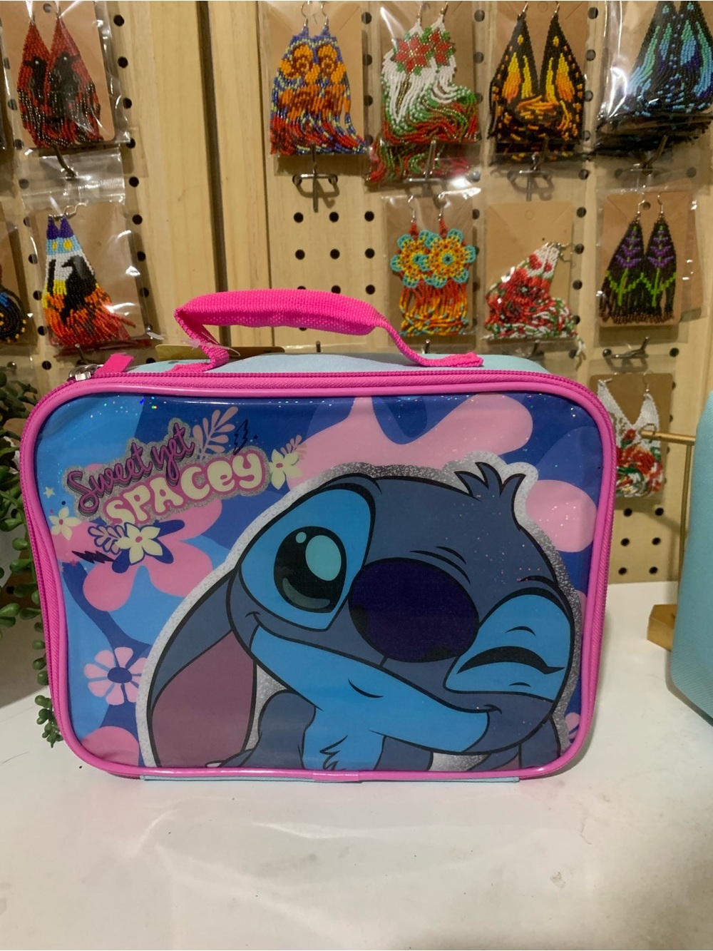 Disney Pink Blue Stitch Lunch Bag